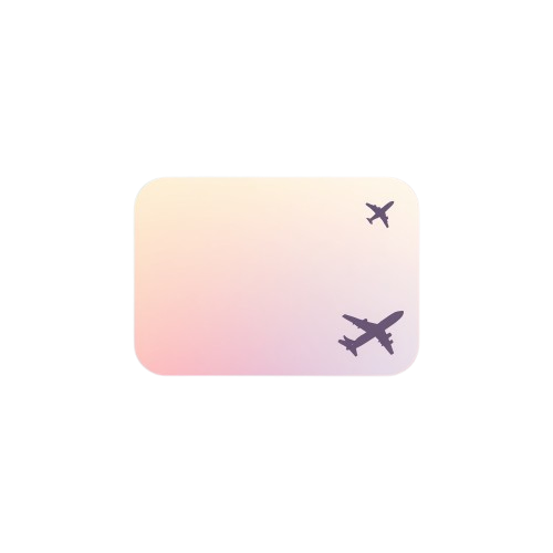 Gradient square with airplane icons on a white background